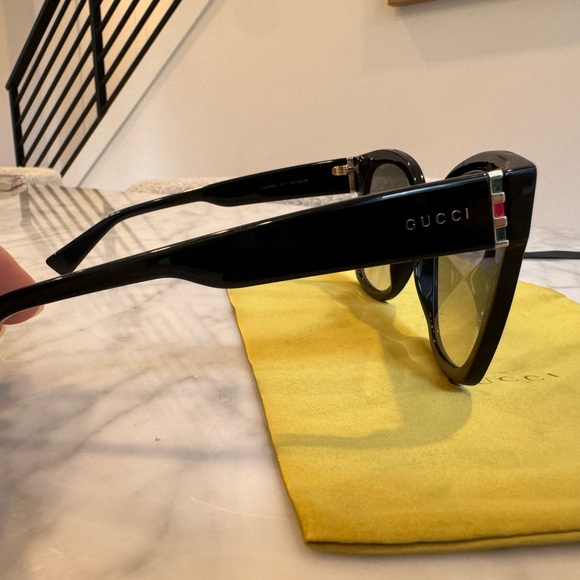 Gucci Square Acetate Sunglasses- Black - Picture 7 of 10